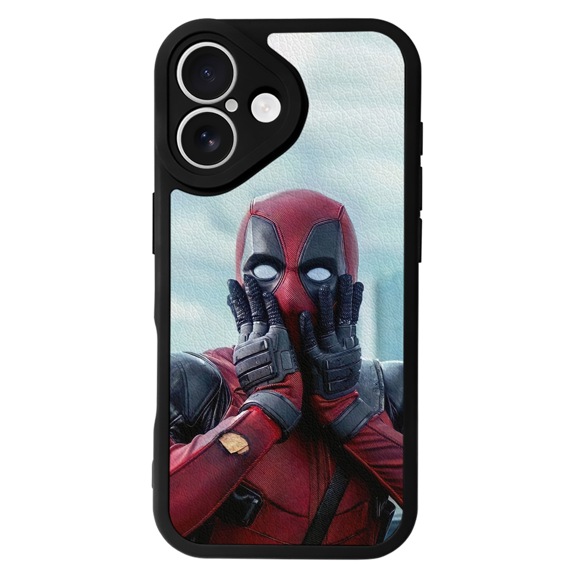 （画像用） Deadpool デッドプール 【iPhone 16シリーズ対応】シリコンスマホケース（レザー調） 材質：シリコン